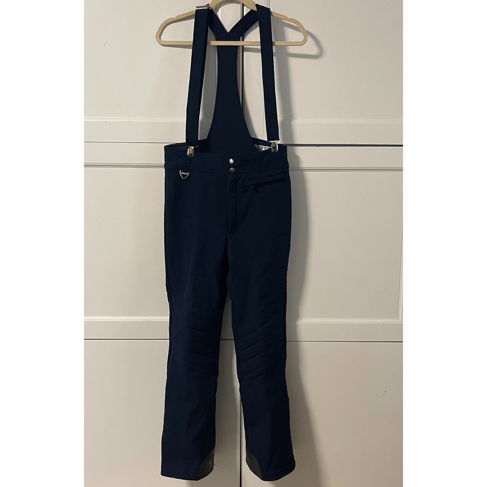 Tyrolia by Head Vintage Navy Blue Ski Pants Suspender Snow Bibs Women Size 34